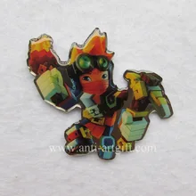 Индивидуальный индивидуальный процесс печати металлический значок мультяшный персонаж