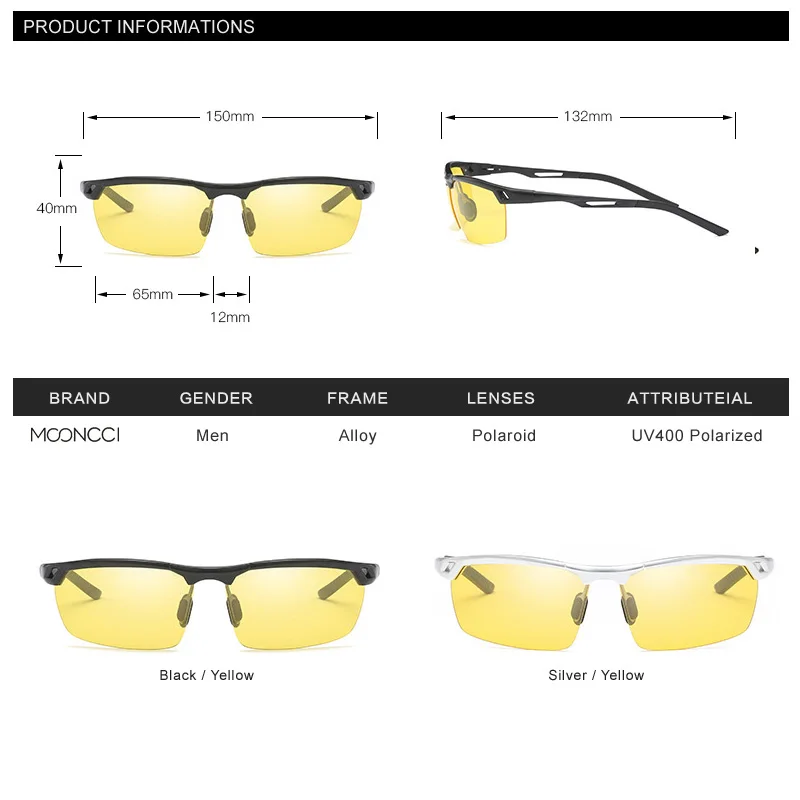 Роскошные алюминиевые магниевые очки ночного видения для вождения очки желтые солнцезащитные очки мужские Поляризованные антибликовые солнцезащитные очки Oculos