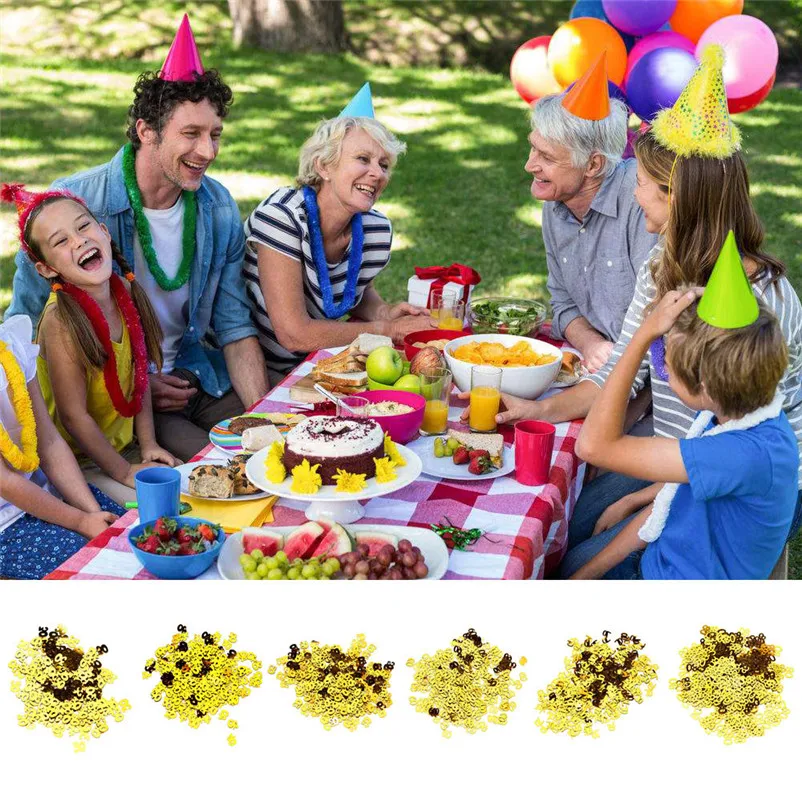 Gold Happy Birthday Confetti 30 40 50 60 70 80 Age Gold Number Decor Wedding Party Table Decoration Party Supplies S27 (3)