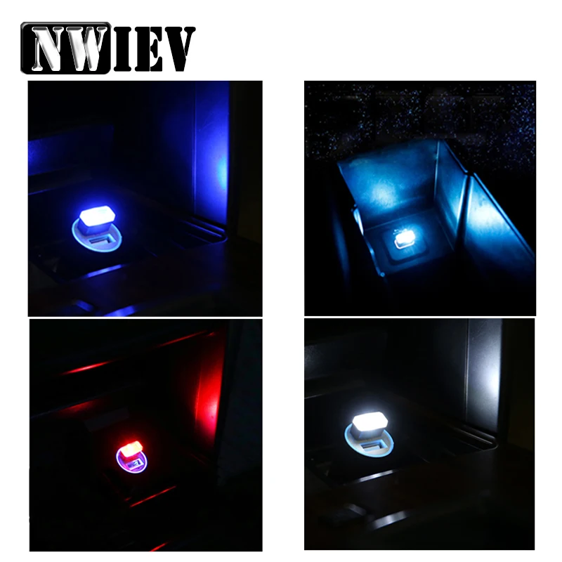 

NWIEV 4 colors Car Styling USB Atmosphere LED Lamp For Ford Focus 2 3 Fiesta Mondeo Kuga Kia Rio Ceed Sportage 2017 Accessories