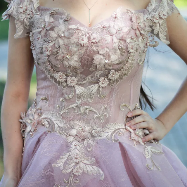Элегантное розовое платье Quinceanera 2020 новые аппликации с открытыми плечами бисером