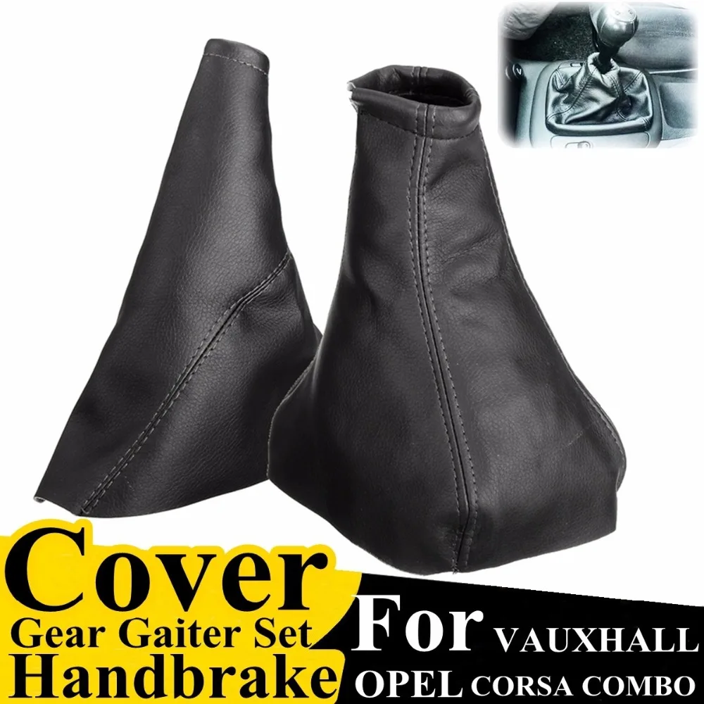 

Auto Decoration Leather Handbrake Gear Gaiter Shift Gaitor Cover For Vauxhall/OPEL CORSA C COMBO 01-06 Accessories