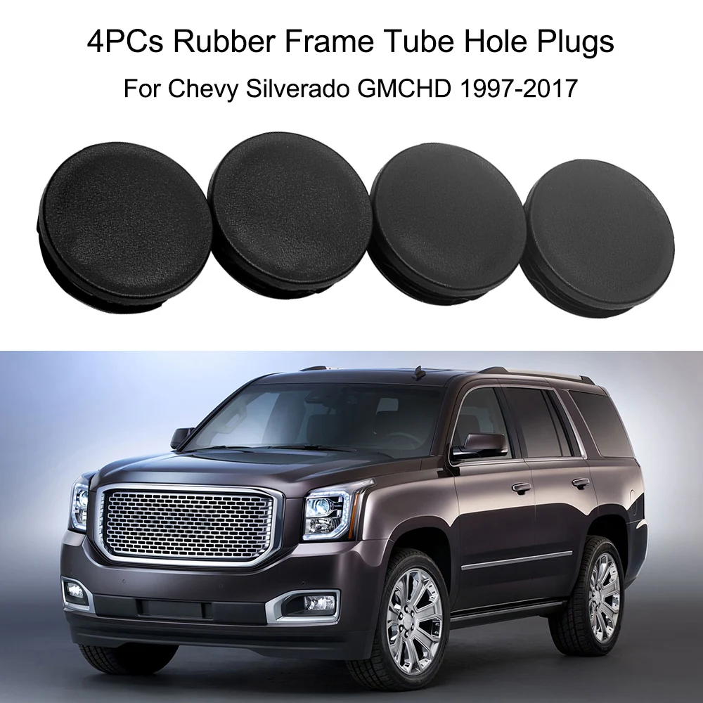 Auto Accessories Rubber Frame Tube Hole Plugs For Chevy Silverado GMCHD