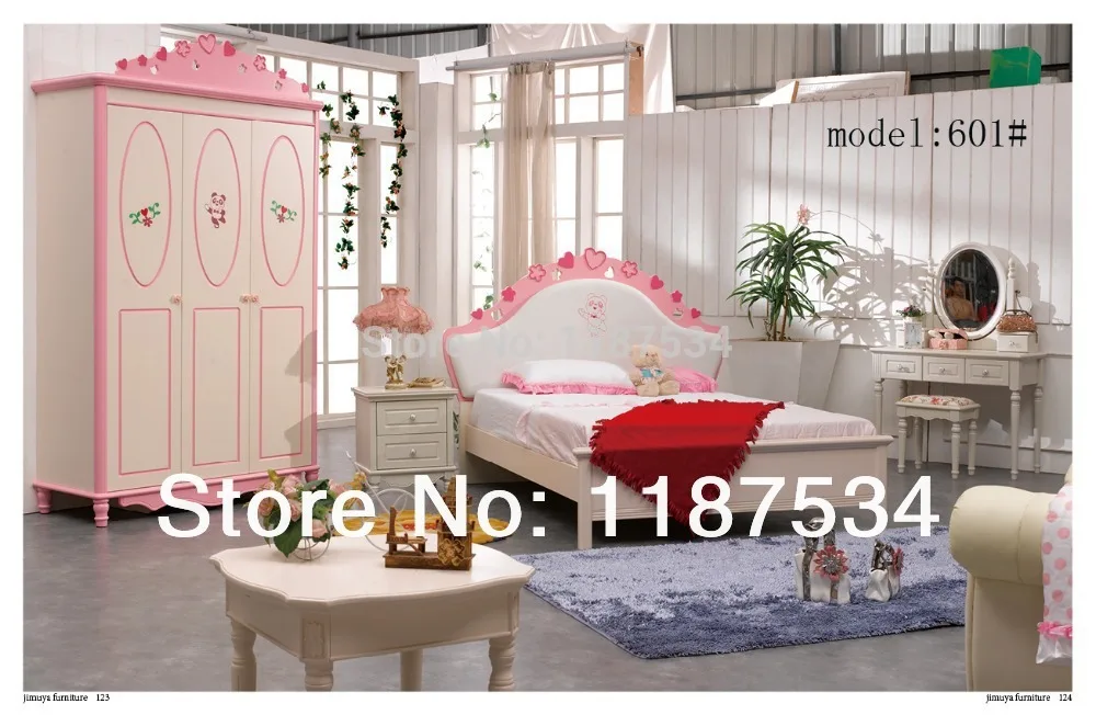 Modern Home Furniture Bedroom Set Bed Wardrobe Nightstand Dresser