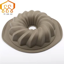 DIY содержит бинауральные круглые полые шифоновые именинный торт формы пищевой силиконовые формы для торта