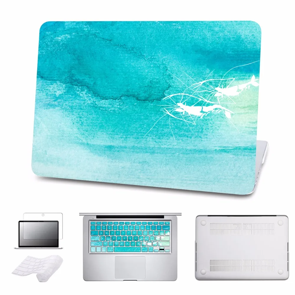 

5 in 1 Bundle for Apple Macbook Pro 13 15 Touch Bar Hard Case Cover for Mac Pro air 13.3 11.6 inch Laptop Shell+Keyboard Cover