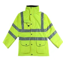 Светоотражающие куртка Детская безопасность Шестерни ночь Светоотражающие пальто Водонепроницаемый три кармана Размеры S-M настроить логотип печати оптовых v120083