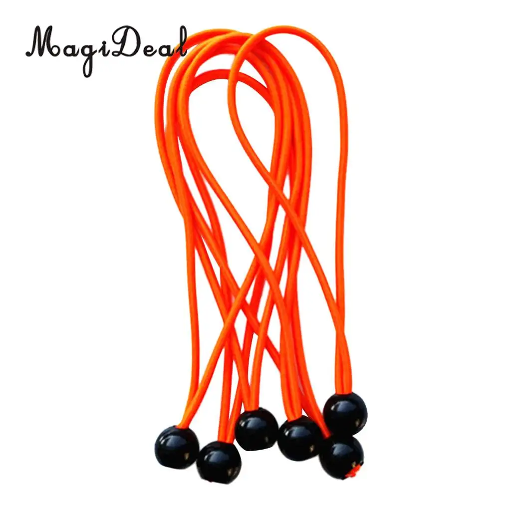 MagiDeal 6 Pieces 15cm Heavy Duty Ball Bungee Cord Tie down Cord Canopy Straps for Camping Hiking Tent Travell Accessories