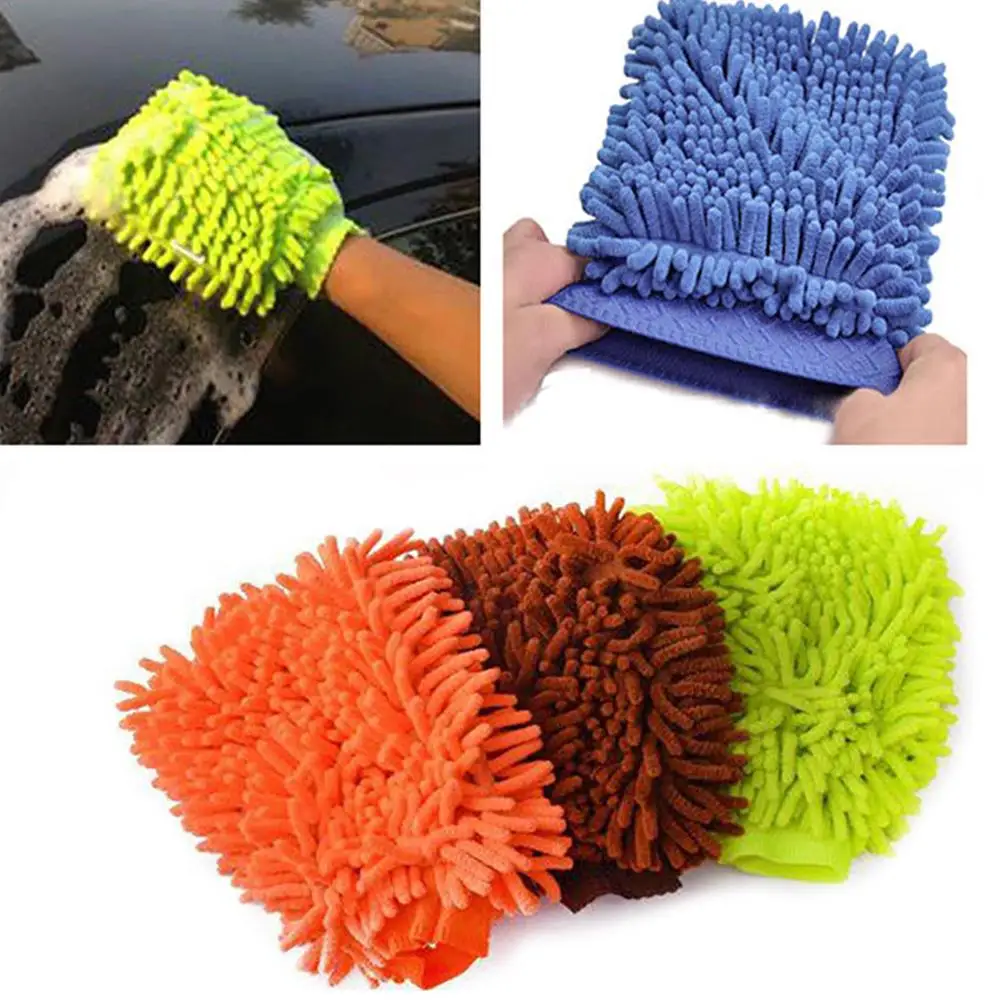 

1Pc Car Wash Washing Microfiber Chenille Mitt Auto Cleaning Glove Dust Washer comfortable and good handle, strong absorption