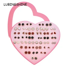 LUBINGSHINE милые Для женщин 36 пар/компл. серьги-гвоздики комплекты для девочек маленькая Луна в форме сердца в форме короны серьги с совами для вечеринки, дня рождения украшения