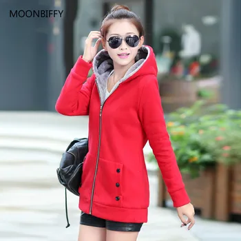 

2019 New Autumn Winter Fashion version of the cloak thicker velvet hooded sweater maternity loose jacket coat casaco feminino