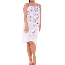 YOUYEDIAN Для женщин Цветочный короткая ночная рубашка летнее платье без рукавов, одежда для сна, домашняя одежда Домашняя одежда вышивка Пижама P# w35