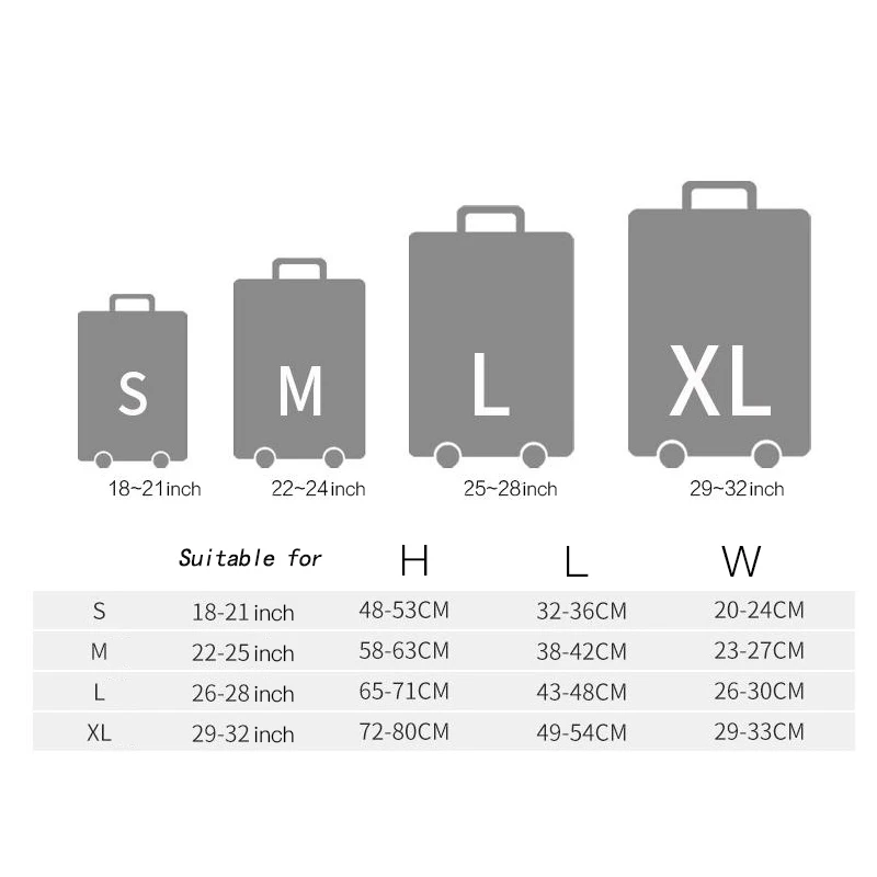 Утолщенный чемодан чехол 18-32 дюймов эластичный багажный Защитный чехол пылезащитный чемодан защитный чехол дорожные аксессуары