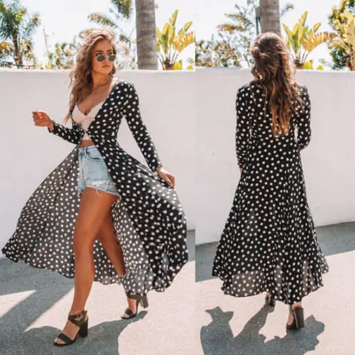 Autumn Fashion Women Lady Floral Maxi Kimono Duster Cardigan Chiffon Shirts Open Front Loose Blouses Streetwear Autumn Fashion Women Lady Floral Maxi Kimono Duster Cardigan Chiffon Shirts Open Front Loose Blouses Streetwear