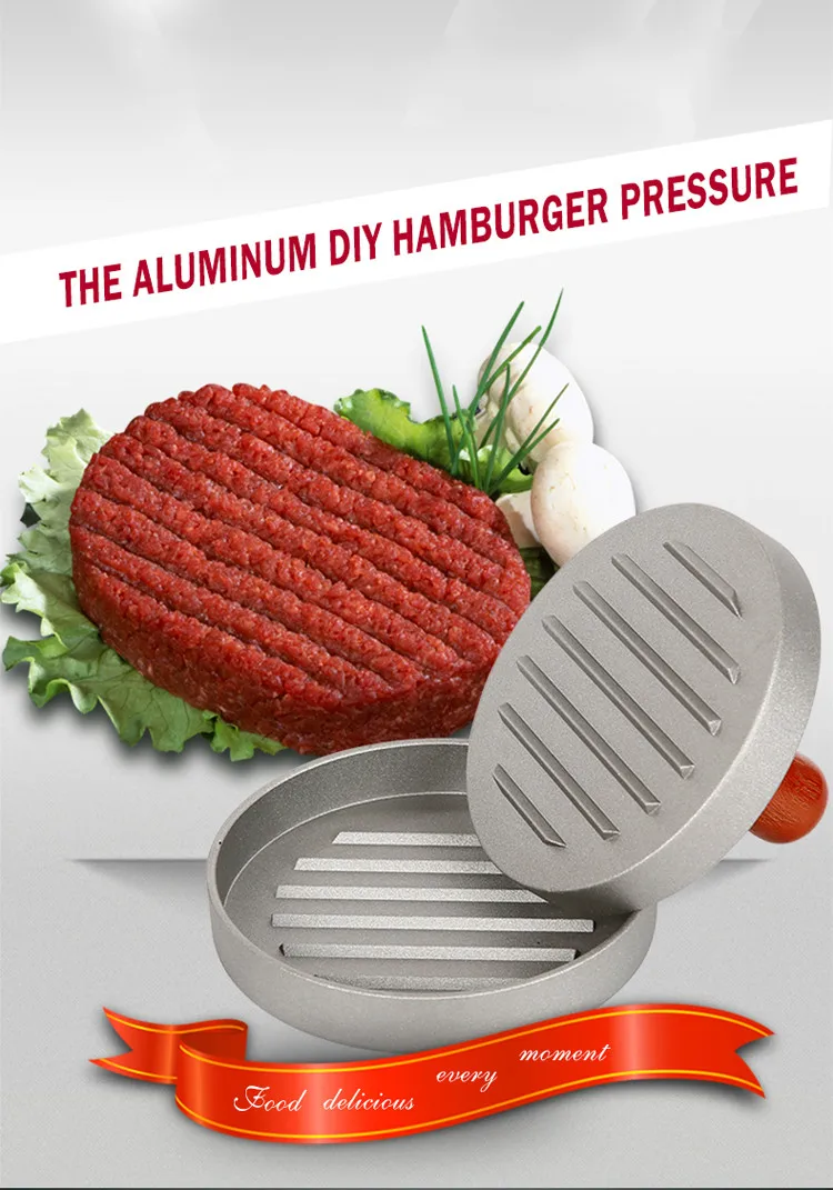 Новое специальное предложение алюминиевое мясо для гамбургеров DIY Форма гамбургеров пресс для гамбургеров товары для барбекю инструменты для приготовления пищи одно отверстие