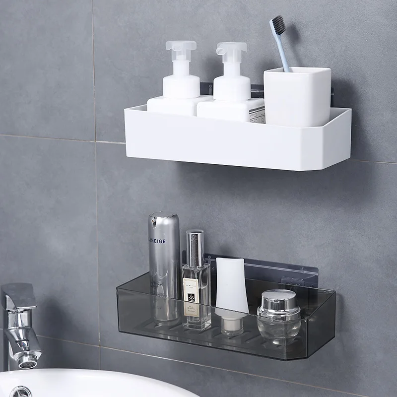 Wall plastic storage rack bathroom punch free wash rack bathroom