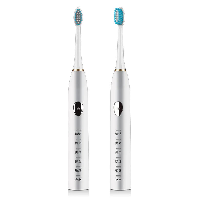 

Adult Electric Toothbrush Brush USB Rechargeable Automatic Toothbrush Brushes with 3pc Replacement Brush Head Sonic Teeth Brush