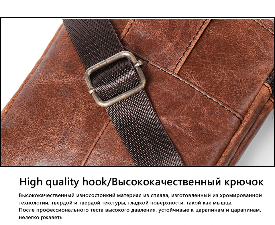 Messenger Bag Men Waist Pack Genuine Leather Men's Shoulder Crossbody Bags For Men Belt Bag (20)