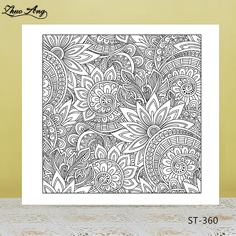 

Pattern/flowers Transparent Silicone Stamp/Seal for DIY Scrapbooking/Photo Album Decorative Card Making Clear Stamps Supplies