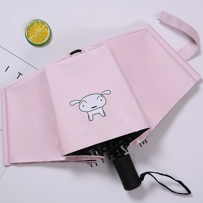YADA Design Folding Automatic girl Umbrella For Women Anti-UV Lovely Rainy Umbrella Cartoon  Cute White Dog Umbrella YD200049
