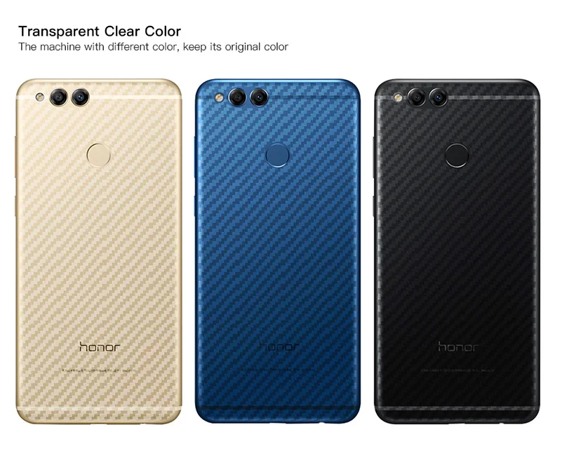 

2PACK 3D Carbon Protective Screen Protector Back Film For Huawei Honor 6A 6C 6X 7X 8 9 4A 4C 4X 5A 5C 5X View 10 V10 (Not Glass)