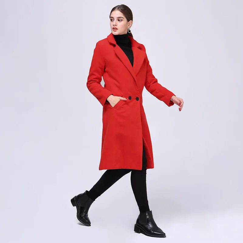 Pardessus Modèle Laine Fonds Black culture Solide Rallongent Jr961 Couleur Manteau De Nouveau gules Auto 2018 Tempérament Automne Lâche CxqwY0EB