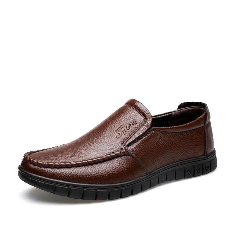 Роскошные Мужские модельные туфли; черные мужские лоферы; официальная обувь; обувь из натуральной кожи; слипоны; офисные туфли; мягкая удобная обувь - Цвет: Brown