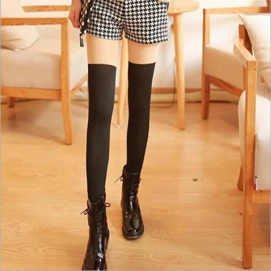 

Comfortable Warm Sock Women Fashion Over Knee High Temptation Stretch Velvet Casual Girls School Student Socks Hot Sale 2019