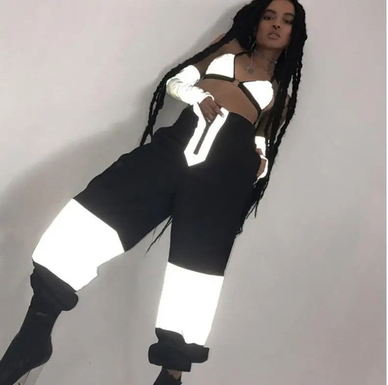 

reflective halter V-neck sexy crop tops 2019 winter spring women fashion christmas camis