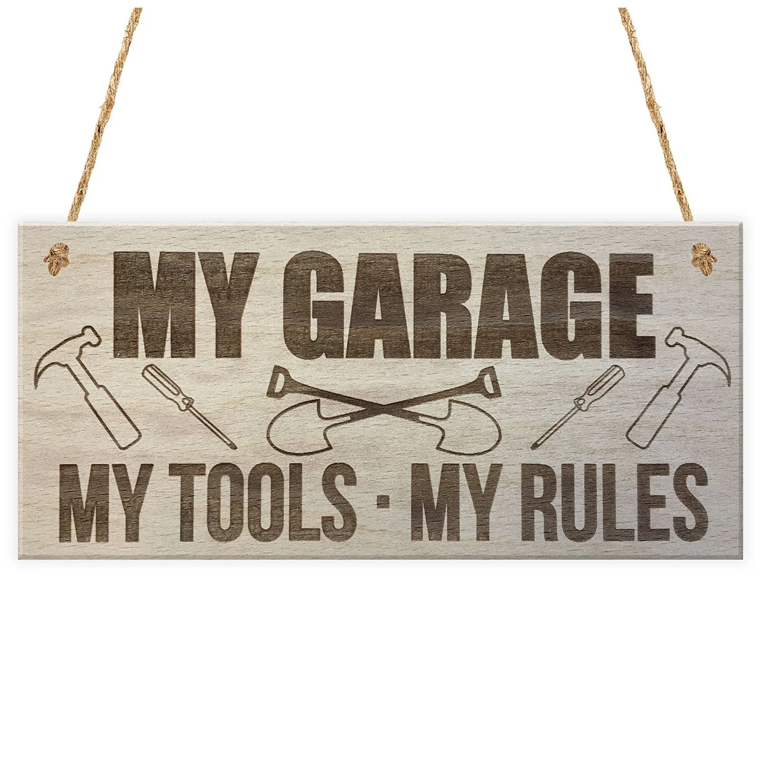 

HOT SALE My Garage My Tools My Rules Man Cave Shed Hanging Plaque Fathers Day Gift Sign