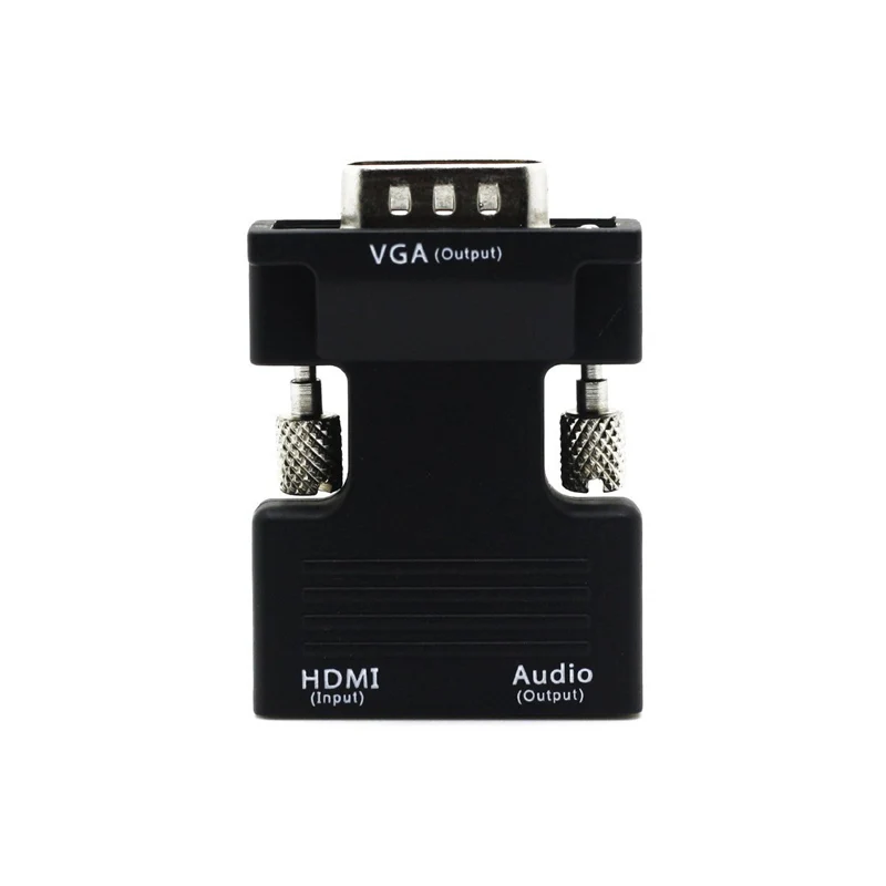 Trumsoon 1080P HDMI Female to VGA Male Converter with Audio Adapter Connector for Projector PC PS3 HDTV Monitor