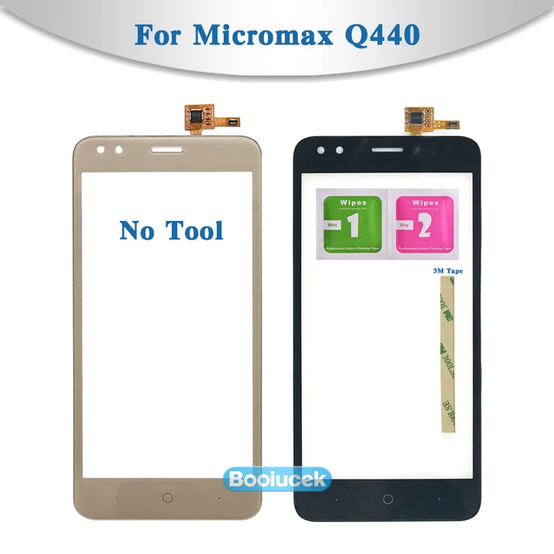 

High Quality 5.0" For Micromax Bolt Ultra 2 Q440 Touch Screen Digitizer Sensor Outer Glass Lens Panel Black gold
