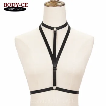 

10 Pcs/lot harness bra Bondage Lingerie Elastic Strap Tops Chest Hollow Out Bra Fetish Goth Full Body harness Belt