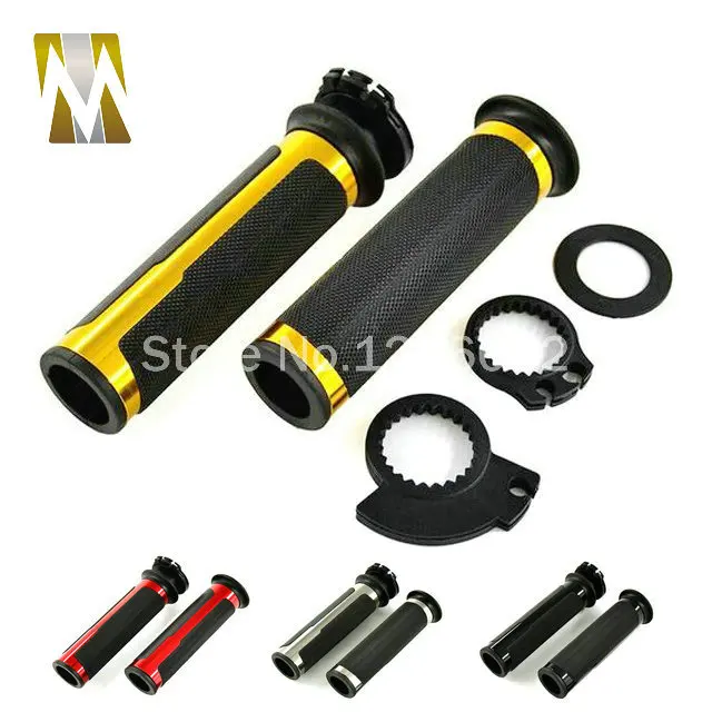 motorcycle handlebar aluminum rubber Grips 22mm with throttle Universal handlebar Grips 7 8 Hand Bar with