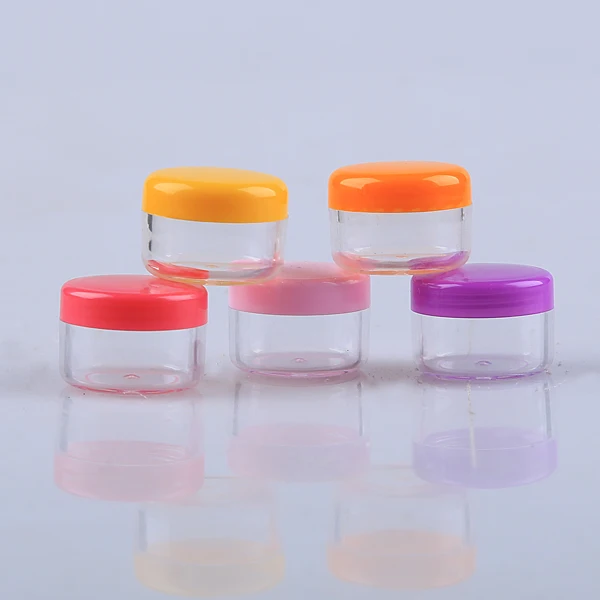 Free shpping 50pcs/lot 5g Clear Cream jar, Clear plastic eye shadow