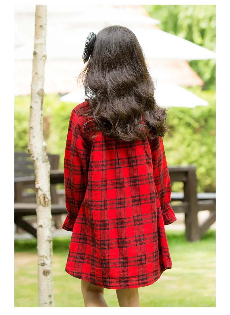 ruched plaid petal sleeve dress baby big girls autumn 2018 preppy style dresses for kids clothes children school dress clothing (9)