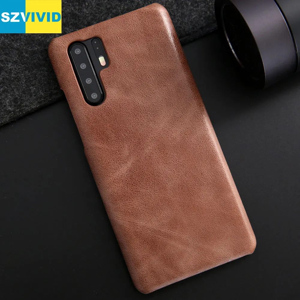 

Genuine Real Leather Case Cover For Huawei P30 Pro Retro Business Back Protector Shell Crocodile Alligator Pattern