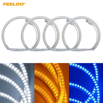 

FEELDO 4X131mm Car LED Halo Rings Angel Eyes DRL Head Lamp For BMW E36/E38/E39/E46 (99-04)
