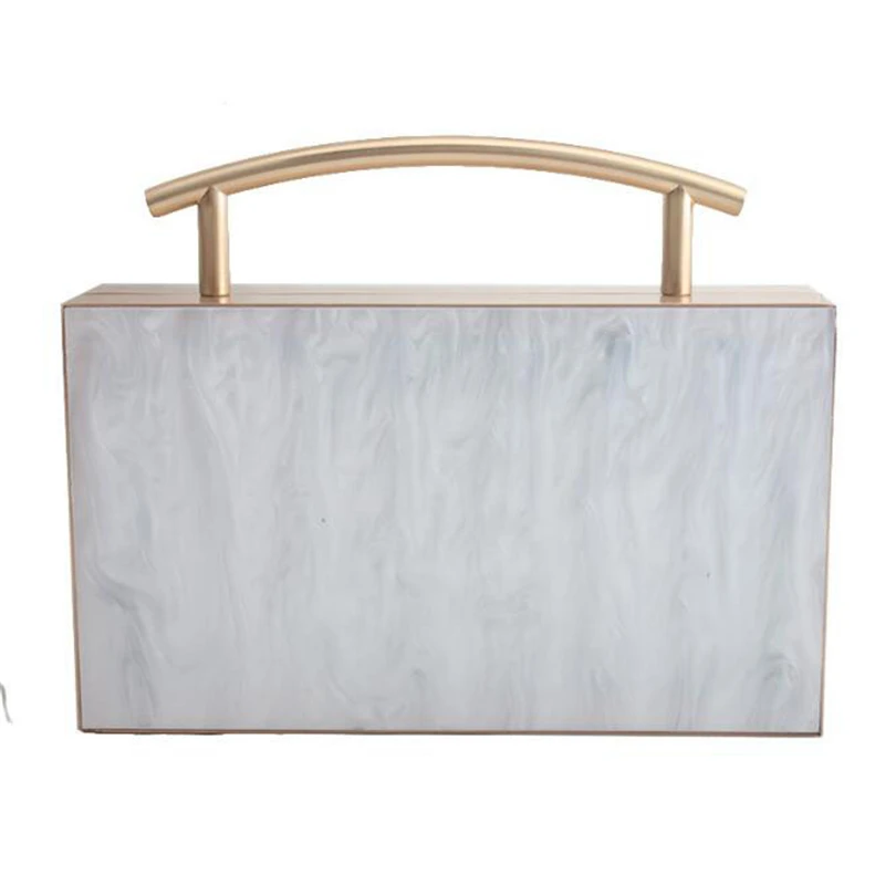 acrylic day clutch Purse women Wedding Evening bags plastic box bag girl vintage retro party handbags summer Crossbody bag