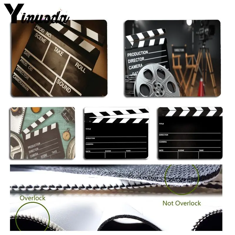 

Yinuoda clapperboard movie spotlight Gamer Speed Mice Retail Small Rubber Mousepad Size for 18x22cm 25x29cm Rubber Mousemats