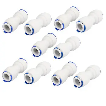 

3/8" Tube to 3/8" Tube Push Fit Straight Quick Connect 10pcs for RO Water System