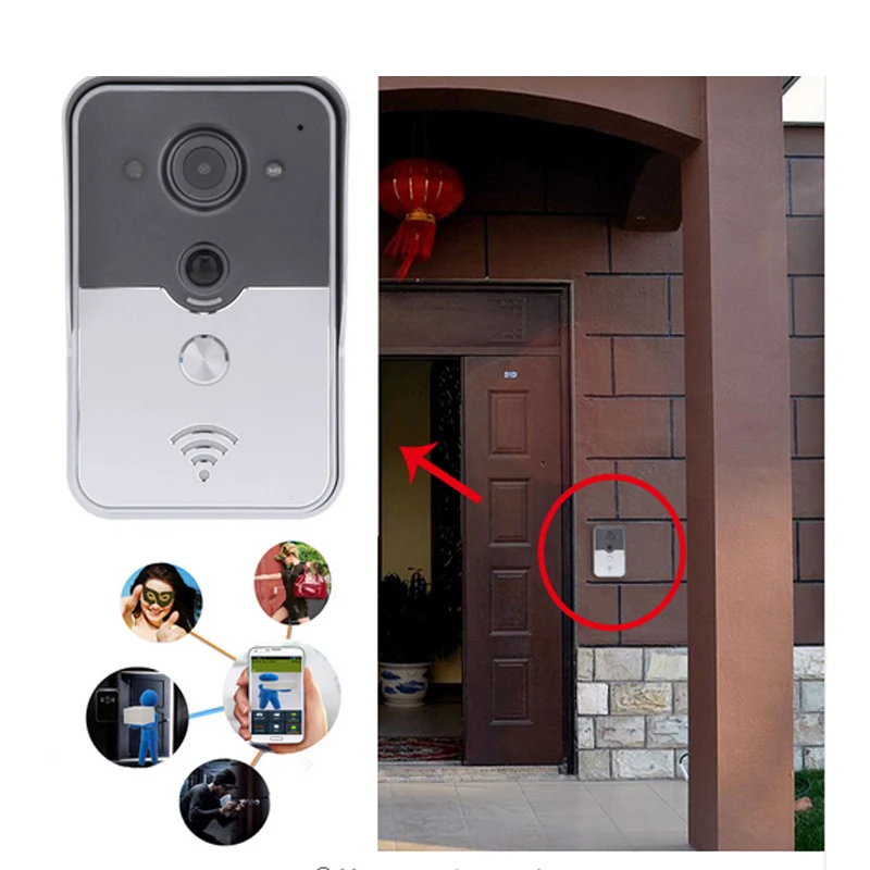 720P IP Wifi Doorbell Camera With Motion Detection Alarm Wireless Video Intercom Phone Control IP Door Phone Wireless Door Bell 720P IP Wifi Doorbell Camera With Motion Detection Alarm Wireless Video Intercom Phone Control IP Door Phone Wireless Door Bell