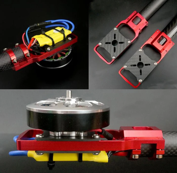 

20MM 25MM Carbon tube clamp pipe clip CNC motor mounting seat ESC fixed base for RC multi-axis aircraft quadcopter multicopter