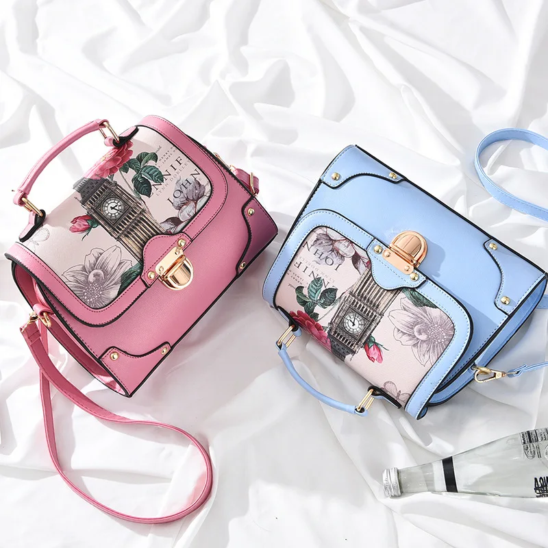 الإناث مصمم رسول الأزياء bolsas الأنثوية طبعة الحلو سيدة النساء حقيبة يد الكتف أعلى-حقائب بيد KL556