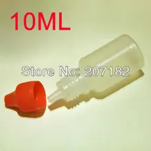 500 шт/партия) 10 мл ПЭТ прозрачный корпус+ красная крышка Бутылка для жидкости, бутылка для капельницы, бутылка для лекарств, пластиковая бутылка