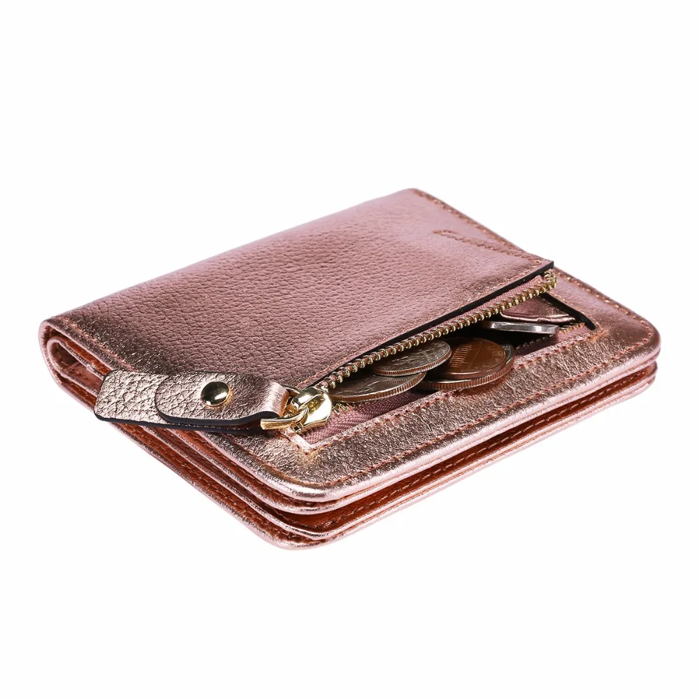 New arrival women genuine leather flower pattern small wallet short compact bi-fold with zipper coin pocket Leather mini purse New arrival women genuine leather flower pattern small wallet short compact bi-fold with zipper coin pocket Leather mini purse