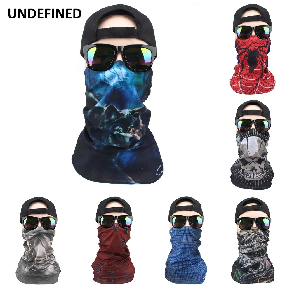 Motorcycle Skull Ghost Mask Shield Face Neck Scarf Balaclava Halloween