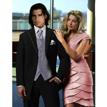 

2017 Hot Suits Men Complete Designer Bridegroom Wedding Prom Suits Groom Tuxedos Blazer Masculino(jacket+pants+tie+vest)