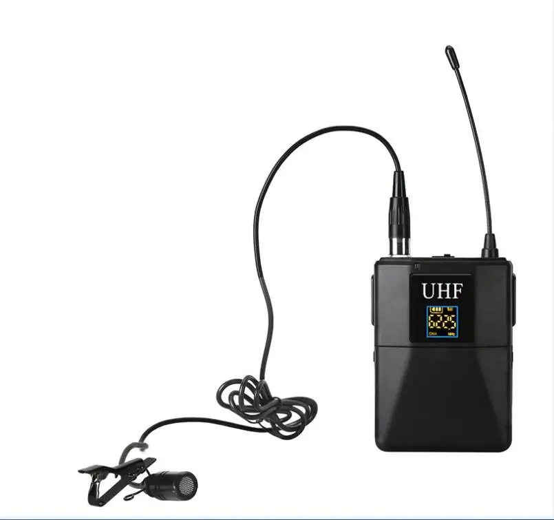 Профессиональный петличный беспроводной микрофон UHF конденсаторный U8 для