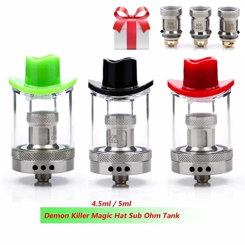 В наличии E испаритель для электронных сигарет Demon Killer Magic Hat Sub Ohm Tank atomizer PCTG 4 5 мл/5